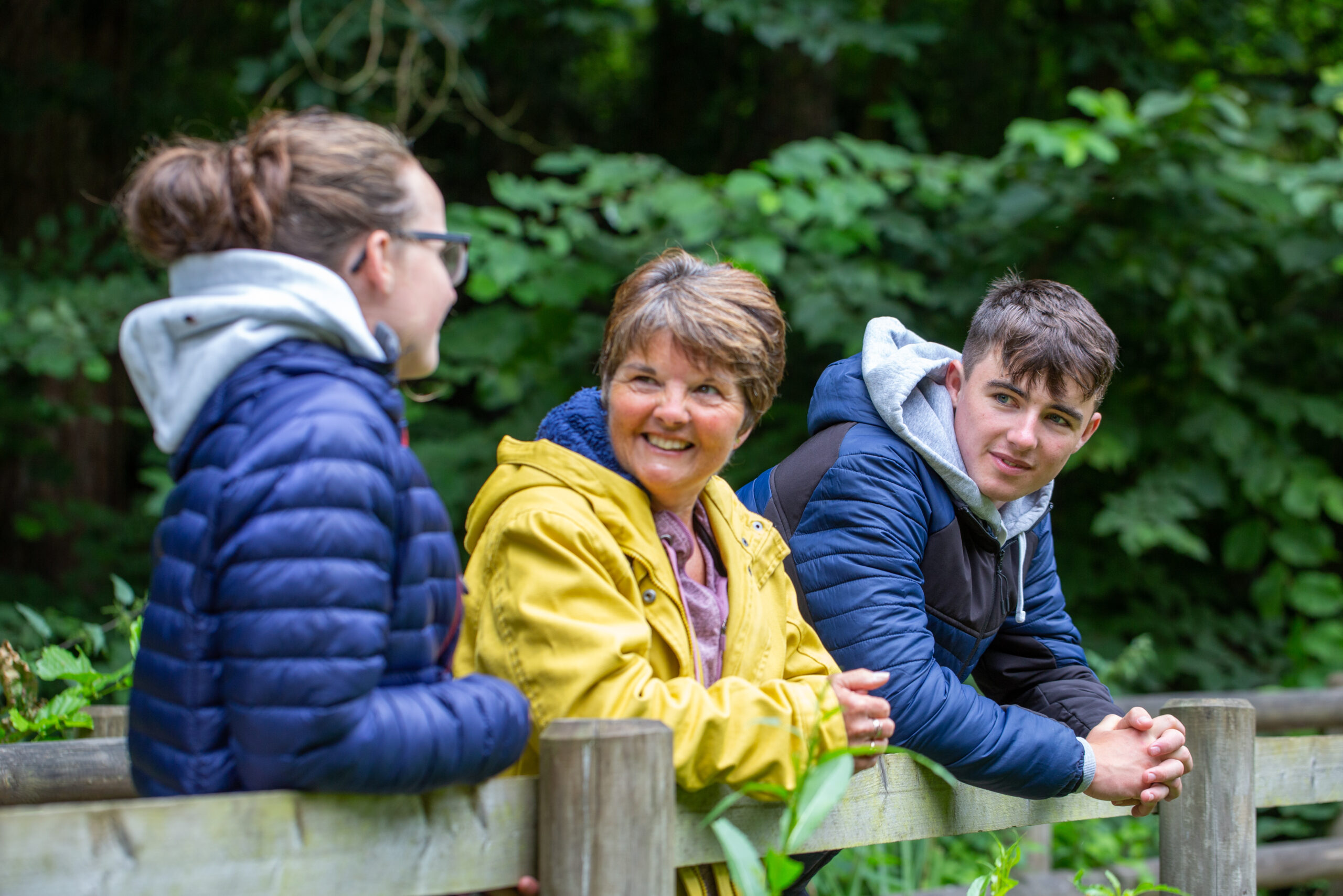 foster carer with two young people